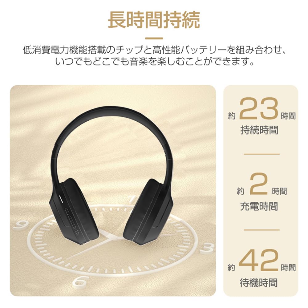 Bluetooth Беспроводные Проводные и Шумоподавляющие Звук SD-карта 23 часа музыки Низкие Hi-Fi 40 мм Аудио Японская Инструкция в Комплекте 5.3 Наушники, Двойного Использования,
