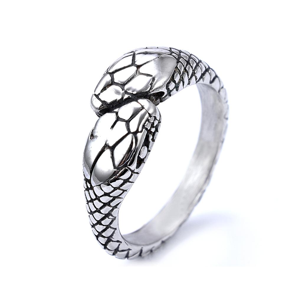 Кольцо из серебра 925 пробы в стиле ретро с изображением головы змеи, кольцо с рисунком головы змеи, персонализированное креативное кольцо