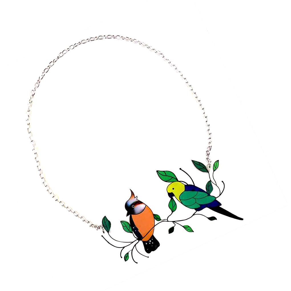 Window Panel Hanging Fowl Shape Window Panel Acrylic Decoration Home Wall Pendant with Lanyard