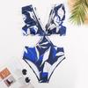 New Sexy One-piece Swimsuit for Women Halter Neck Chiffon Skirt Swimsuit Set