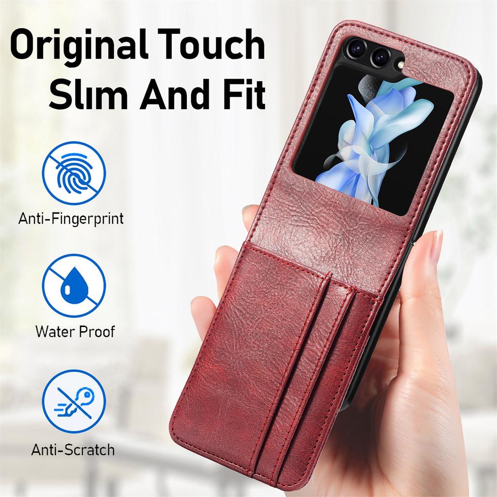 Кожаный чехол-сумка с функцией кошелька для Samsung Galaxy Z Flip 5 4 5G Flip3 Flip4 Flip2 Flip5 Flip 3 2, карманный чехол для телефона с карманом для карт