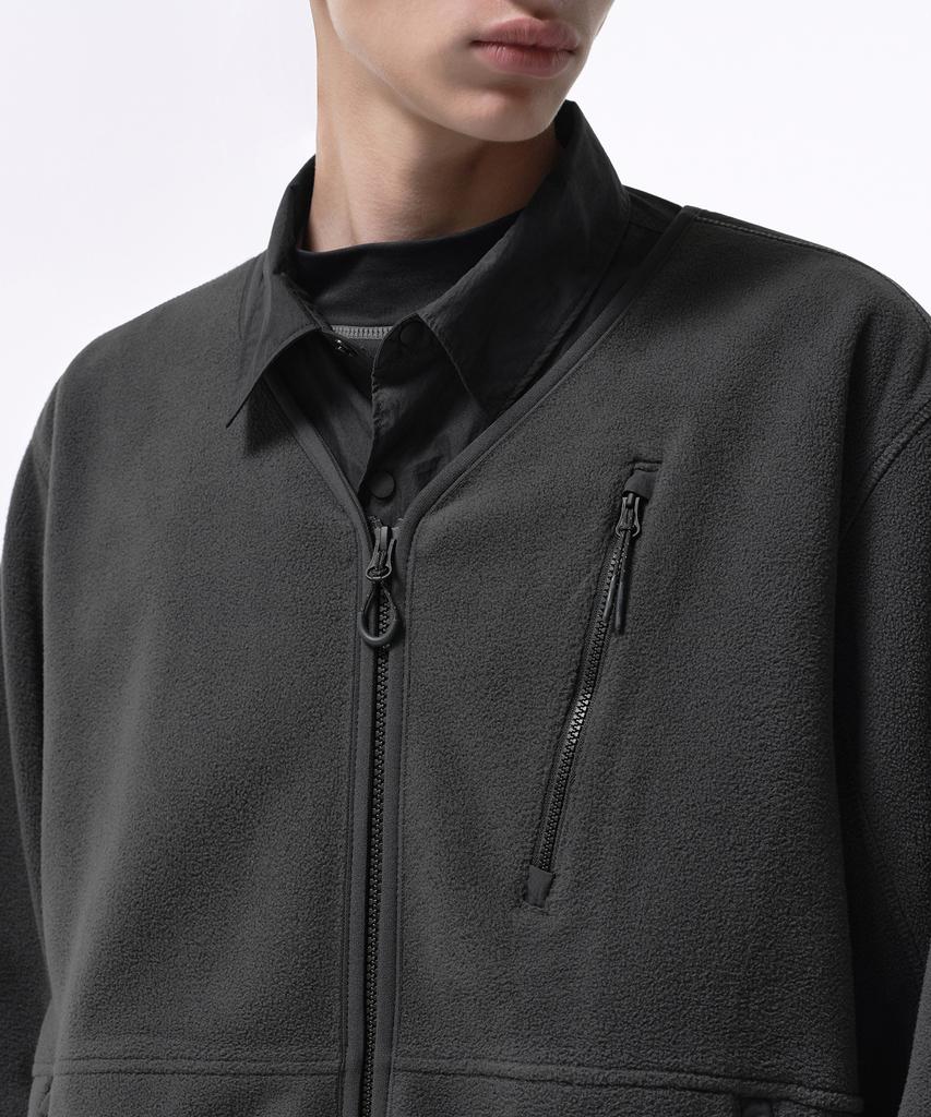 Musinsa Standard [City Leisure] Polar Fleece V-Neck Jacket [Grey]