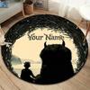 Monster Adventure Custom Name Round Area Rug Carpet Rug For Living Room Bedroom Sofa Playroom Decor Nonslip Floor Mat
