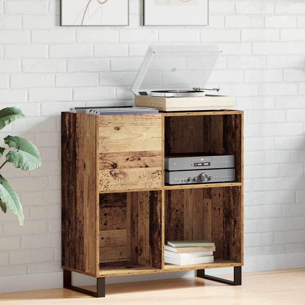 Vinyl Record Cabinet Rustic Wood Look 84.5 x 38 x 89 cm Engineered Wood