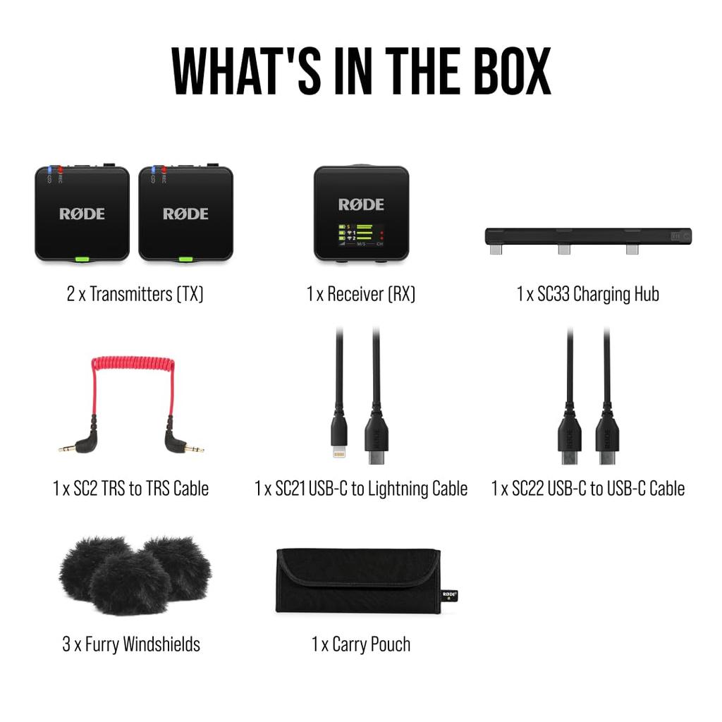 Микрофоны RODE Wireless Go Small Беспроводной микрофон Черный WIGOGEN3 (3-е поколение)