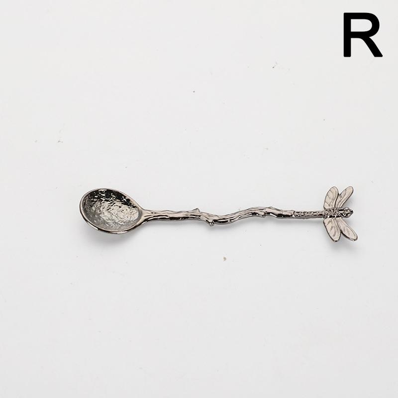 1PC Vintage Spoon Ice Cream Spoon For Coffee Tea Gift For Souvenir Dragonfly Stars Design