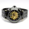 Salvatore Marra Автоматические скелетоны Черные и для бизнеса и официальной одежды Мужские часы, Золото, SM19111SS-BKBKGD,