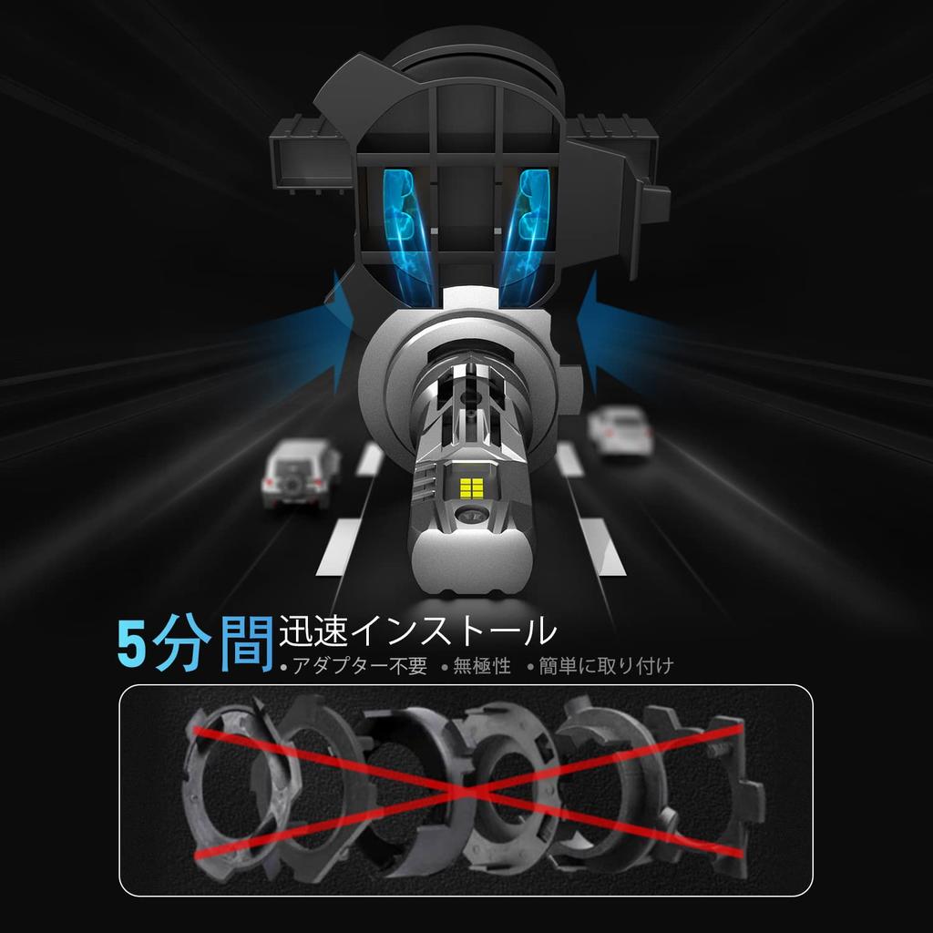 Светодиодная фара NOVSIGHT, H7, Взрывной свет, Маленькая, 16 000 лм (8 000 лм*2), 70 Вт (35