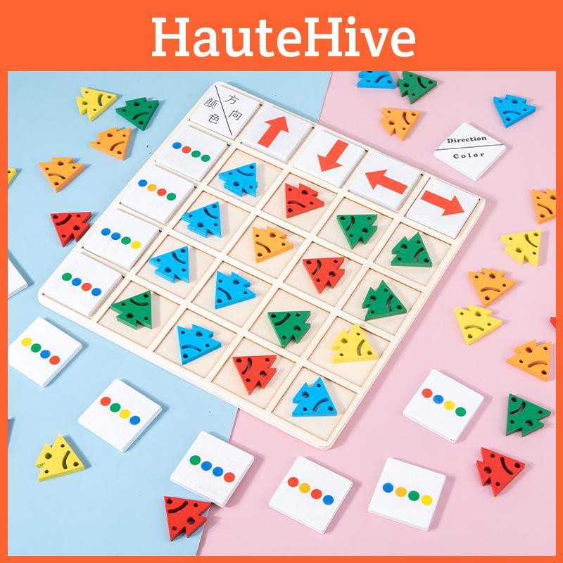 Teaser Brain Wooden Matching Puzzle Kids Learning Cognitive Educational Skill