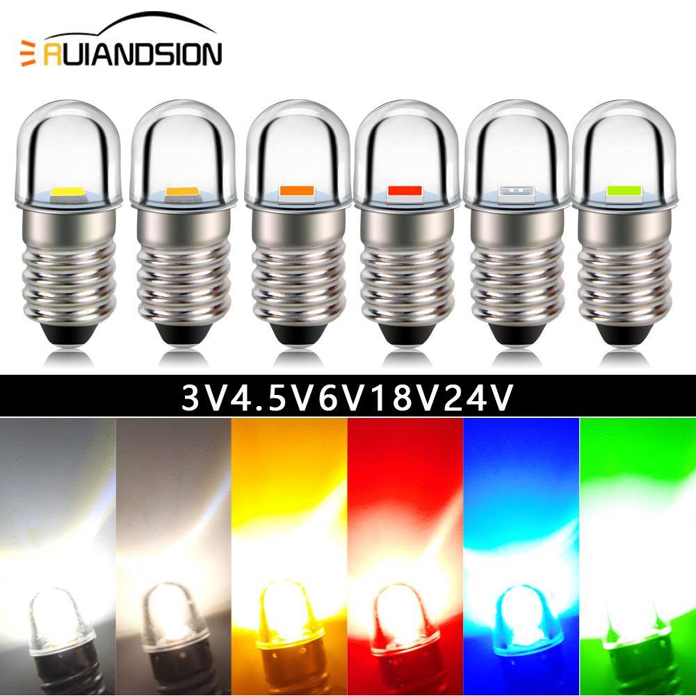 4pcs 3V E10 Led bulb 4.5V 6V 12V 18V 24V Upgrade Bulbs Bicycle Lamp Replacement for Torch Flashlight Headlight Motor LED bulbs