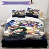 3pcs My Hero Academia Bedding Set Duvet Cover Closure Includes 1 Duvet Cover & 2 Pillowcases, Soft and Comfortable for All Seasons.