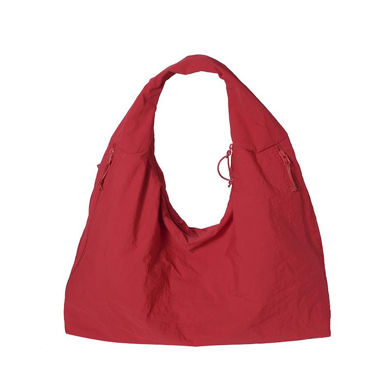 Korean Version of Fashion Nylon Messenger Bag 2025 New Simple Casual Dumpling Bag Large Capacity Versatile Girl Shoulder Bag