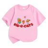 Мультяшные футболки Kid-E-Cats 100% Хлопок Забавная футболка с семьей кошек Русские Три Кота Топы Детские с коротким рукавом Дышащие футболки летние Топы