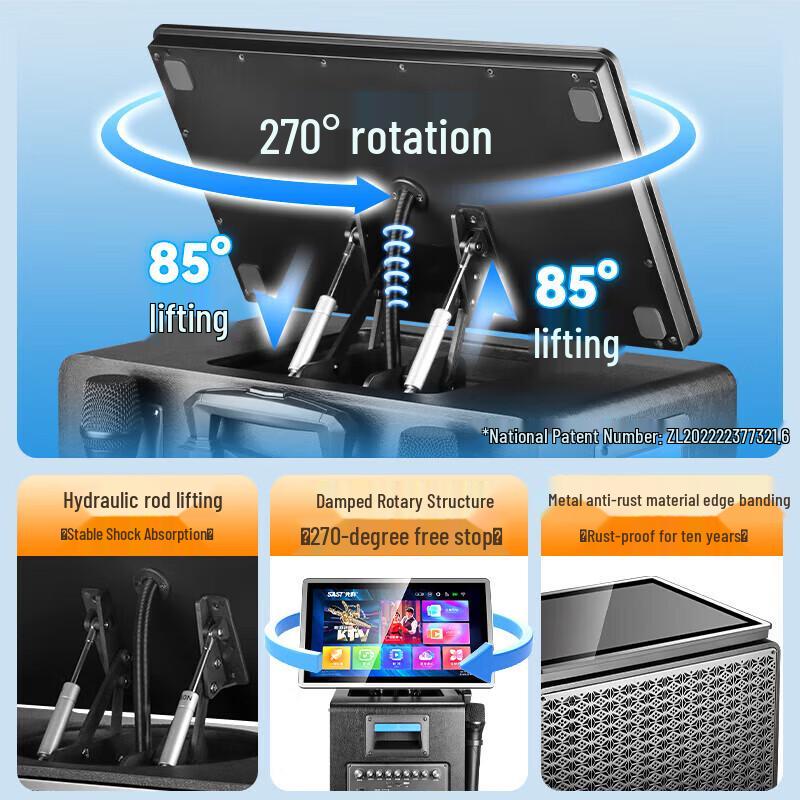 SAST Home KTV Audio System with Display and Microphone CN plug (adapter included)