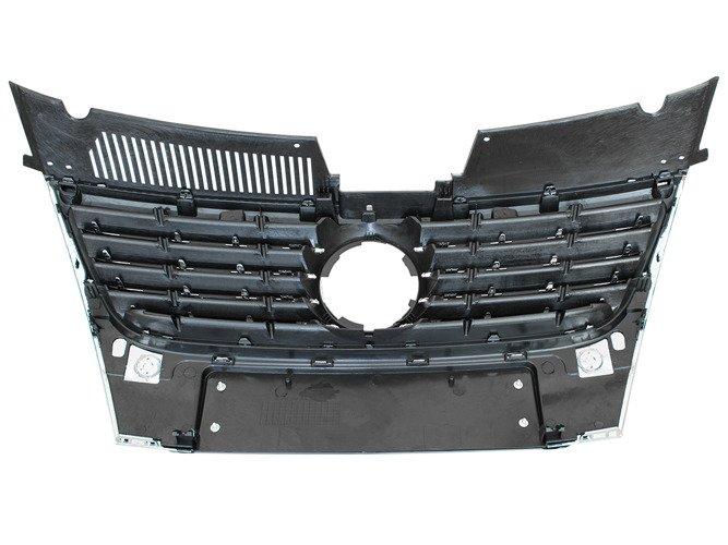 VW Passat B6 05-10 grille between the headlights WIDE LICENSE PLATE WITHOUT HOLES FOR PDC
