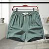 Шорты мужские Yousheng, эластичный пояс, регулируемые повседневные шорты на шнурке с карманами, однотонные, быстросохнущие спортивные шорты