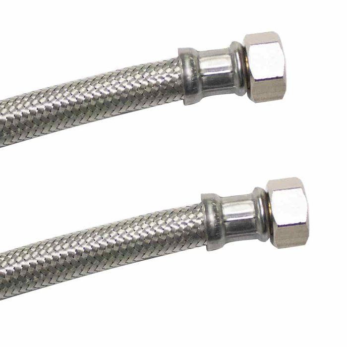 Flexible inox 3/4, 800mm DN13 certifié DVGW pour eau potable