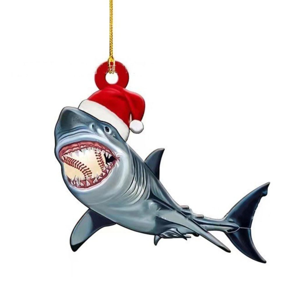 Marine Animal Christmas Shark Pendant Acrylic Christmas Tree Decoration Party
