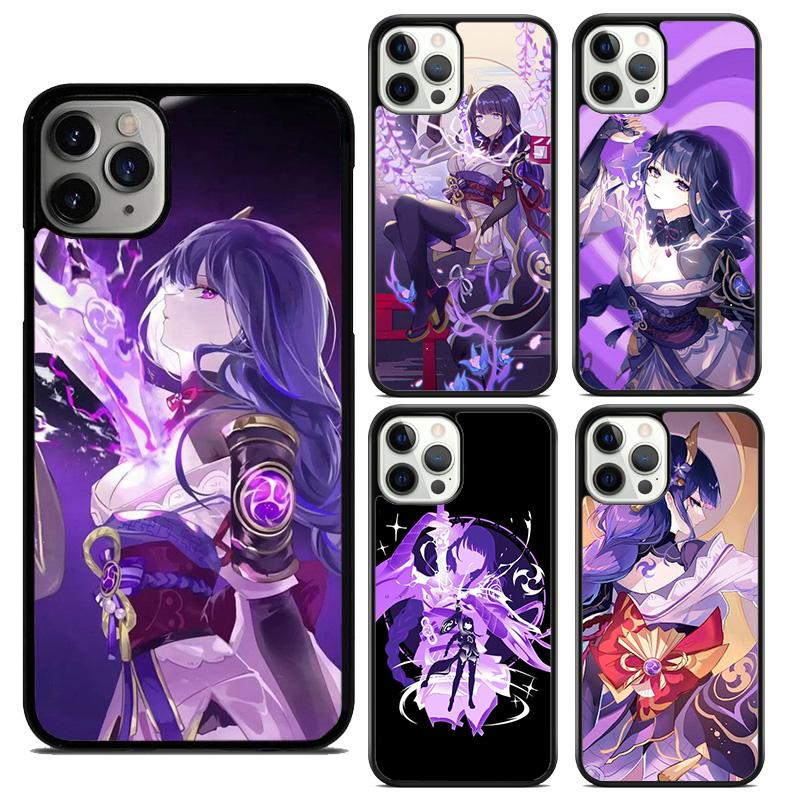 Raiden Shogun Genshin Impact Phone Case Cover For iPhone 17 Air 16 15 14 plus 12 13 pro max coque Shell Fundas