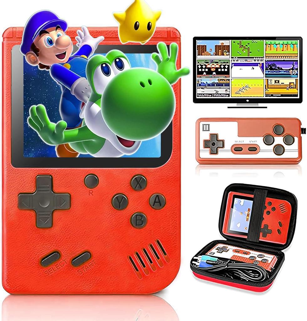 Retro Handheld Game Console with 400 Classical FC Games-3.0 Inches Screen Portable Support for Connecting TV & Two Players