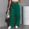Women's Fashion Sport Solid Color Pocket Casual Sweatpants Pants