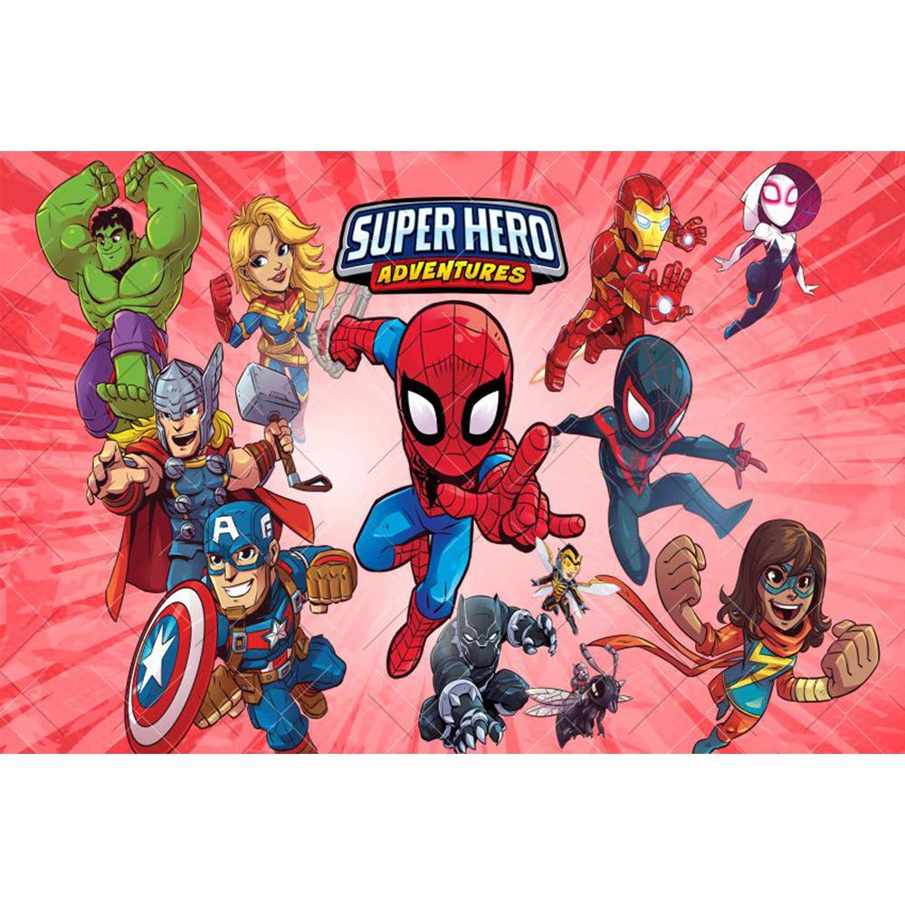Avengers Captain America banner background customizable children's boy birthday party decoration layout background room poster