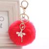 Keyring Ballet Angel Girl Keychain Fake Fur Key Chain Little Angel Car Keychain Fur Ball Keyring