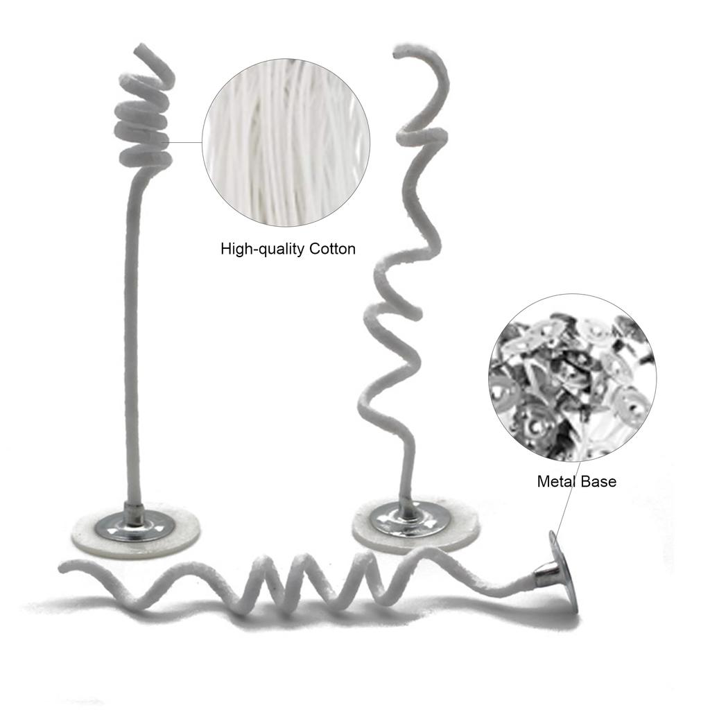 50 шт. фитили для свечей, предварительно вощеные фитили, набор для изготовления свечей, хлопковые предварительно вощеные фитили для свечей