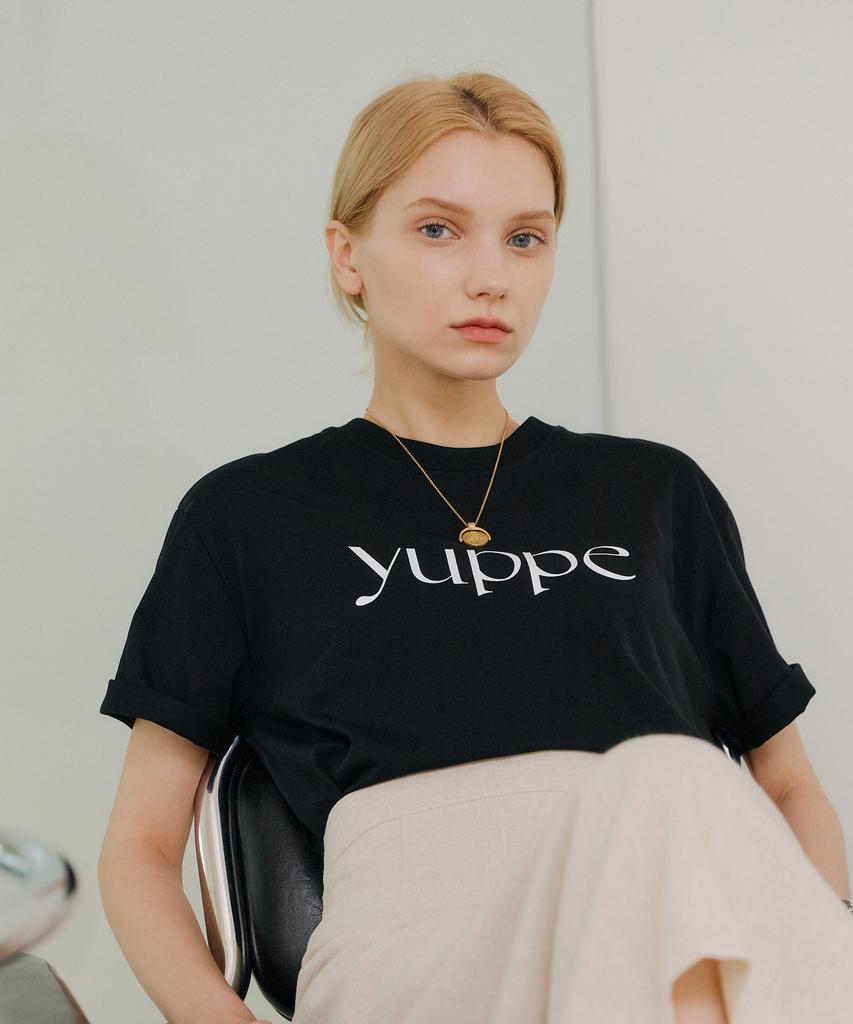 YUPPE Yuppe Футболка с принтом_Черная