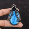 Неоновый апатитовый кулон, обернутый медной проволокой, кулон из натурального драгоценного камня, обернутый медной проволокой, ювелирные изделия ручной работы, антикварные ювелирные изделия для подарка
