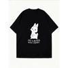 Белая футболка оверсайз с принтом кролика и надписью Life Is Better With A Bunny для повседневной носки