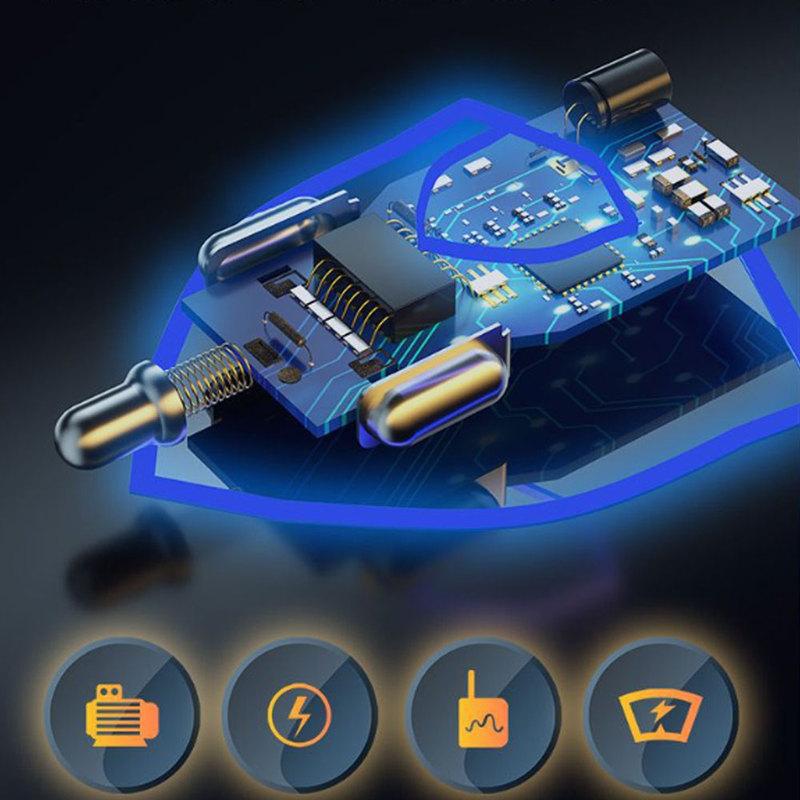 1pc Universal Car 3.1A 55W Quick Charge Auto Three Wire Charger Car Voltage Display Fast Charging Charger Car Accessories