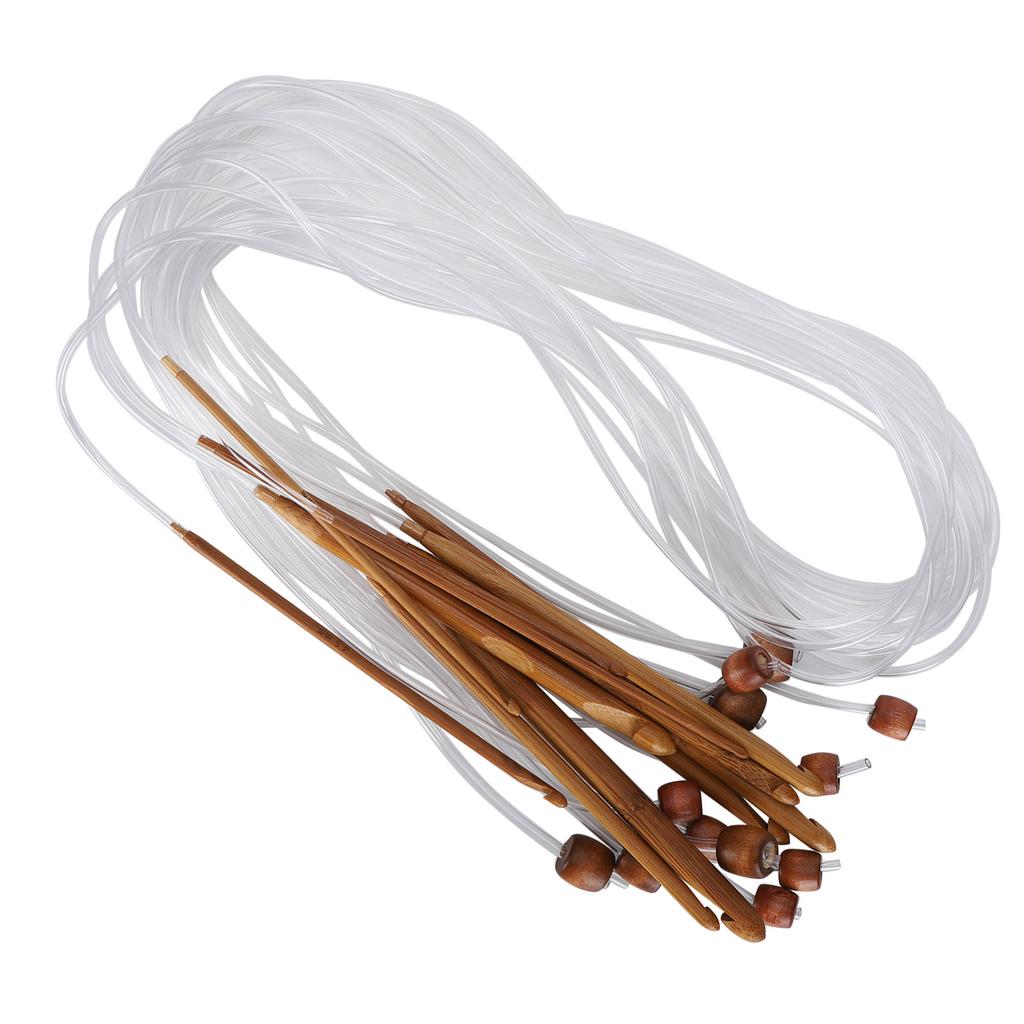 12Pcs Circular Needle DoublePointed Bamboo Tube Connection Crochet Needlework Accessories(Color