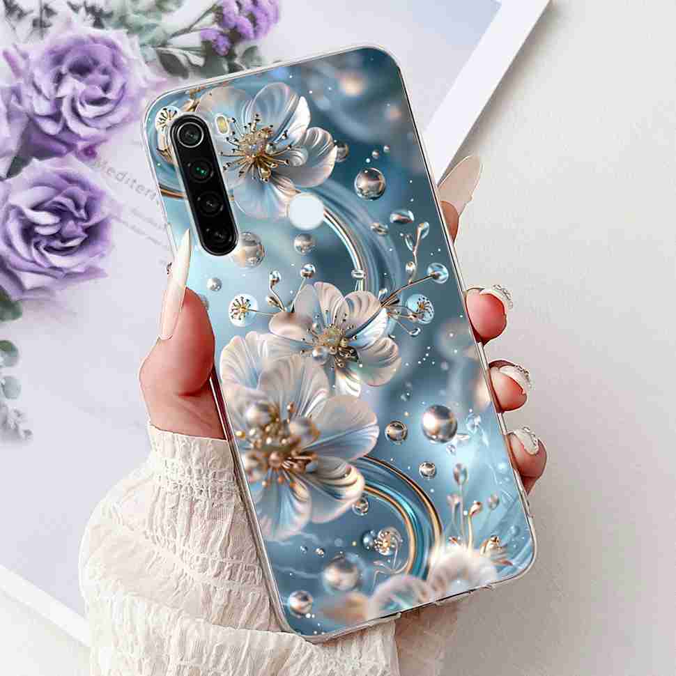 Чехол для Xiaomi Redmi Note 8 Винтажный Дракон Роскошный Цветок Мягкий Силикон ТПУ Чехол Для Redmi Note8 Note 8T Чехлы для Телефона Ударопрочный