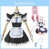 Nekopara Chocola Vanilla Костюм для косплея горничной-кошки Парик Дышащий Изысканное исполнение