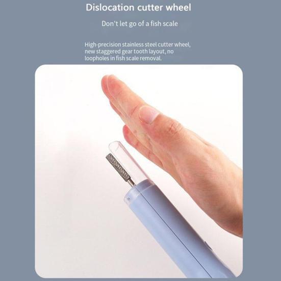 Electric Fish Scaler Remover Cordless Fish Scale Cleaner Rechargeable Waterproof Fish Scaler with Large Capacity Battery Stainless Steel Fish