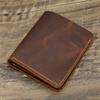 100% Genuine Leather Wallet Men Vintage Style Bifold Brown Wallet for Men Leather Genuine