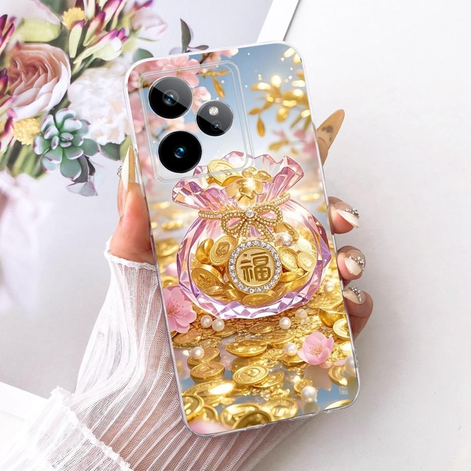 Чехол для Realme GT 7 GT7 T 5G RMX5061 Милый Лев Модный Расписной Чехол Мягкий Силиконовый Чехол для Телефона для Realme GT 7 Pro GT7T 5G