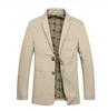 Men's Plus Size Cotton Blazer Jacket - Korean Style Spring/Autumn