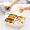304 Stainless Steel Bento Lunch Box With 2/3/4 Compartments Microwave Safe Portable Leak-proof Food Container For Kids Students