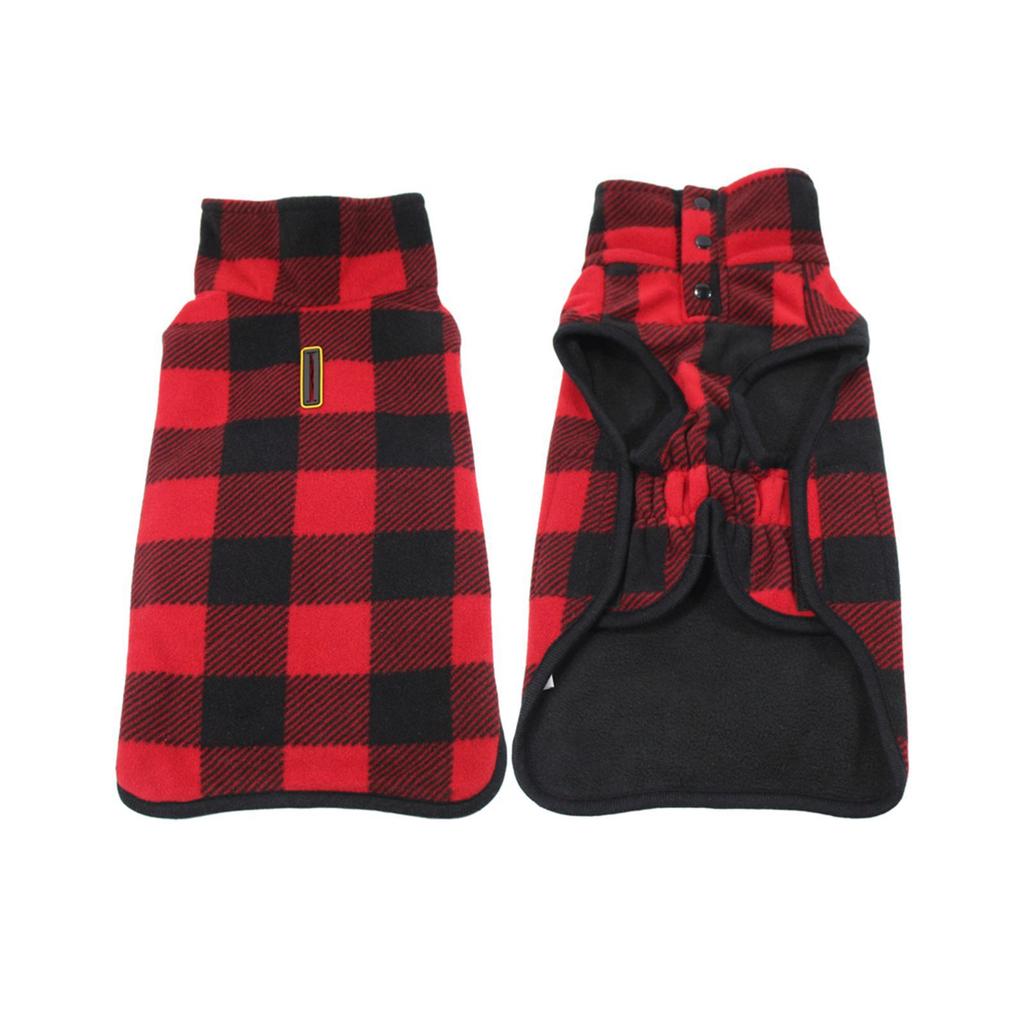 Chongtapet Pet Dog Vest Teddy Corgi Plaid Clothes Winter Warm Universal Dog Jacket