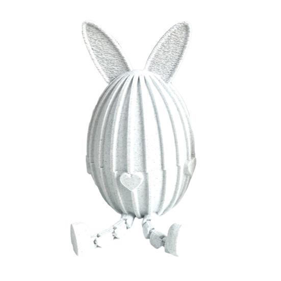 Заполняемое пасхальное яйцо, напечатанное на 3D-принтере, шарнирный гибкий пасхальный кролик с подвижными суставами для декора стола, наполнители для пасхальной корзины, подарки для детей и взрослых