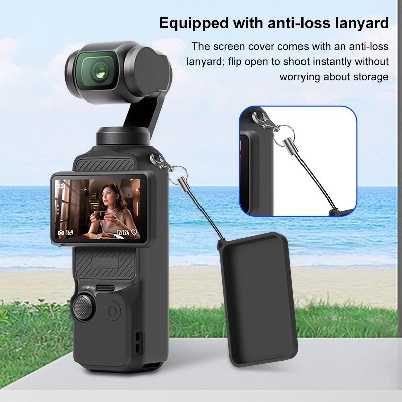 PULUZ 6 in 1 Silicone Protective Case For DJI OSMO Pocket 3 Body Lens Handle Screen Mic Anti-bump Cover Camera Shell Accessories