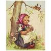 Full Round 5D Diy Diamond Painting Rural Little Girl Cross Stitch Embroidery