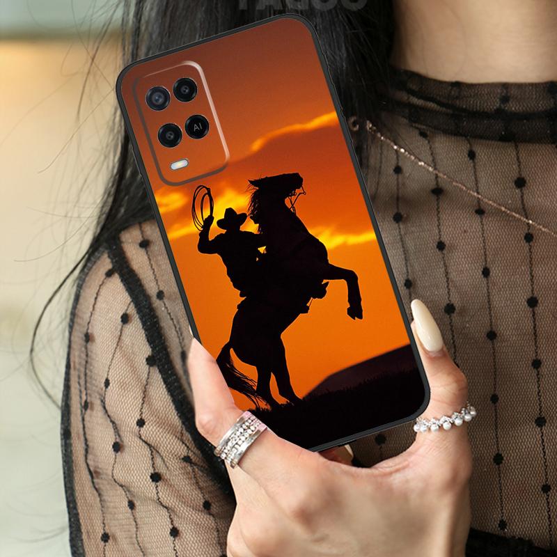 Ковбойский чехол для Oppo A16 A76 A96 A17 A18 A60 A80 A40 A38 A58 A78 A98 A94 A74 A54 A15 A57 A77 A5 Pro