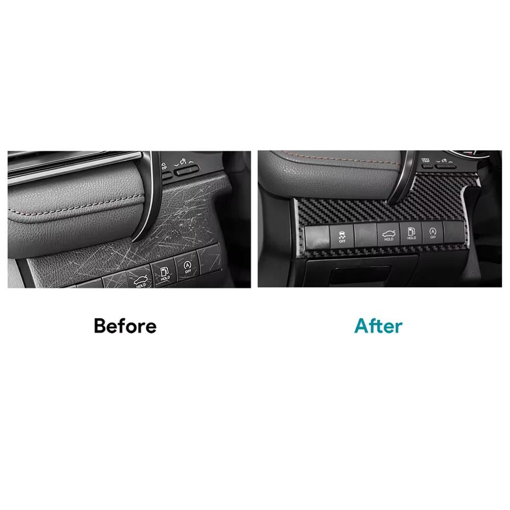 Панель переключателя фар из углеродного волокна, отделка салона для Toyota Camay 2018-2024