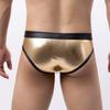 Мужское сексуальное нижнее белье Эротика для пениса Искусственная кожа Смешные трусы Открытая промежность Карман для мужчин Трусы Гей трусы