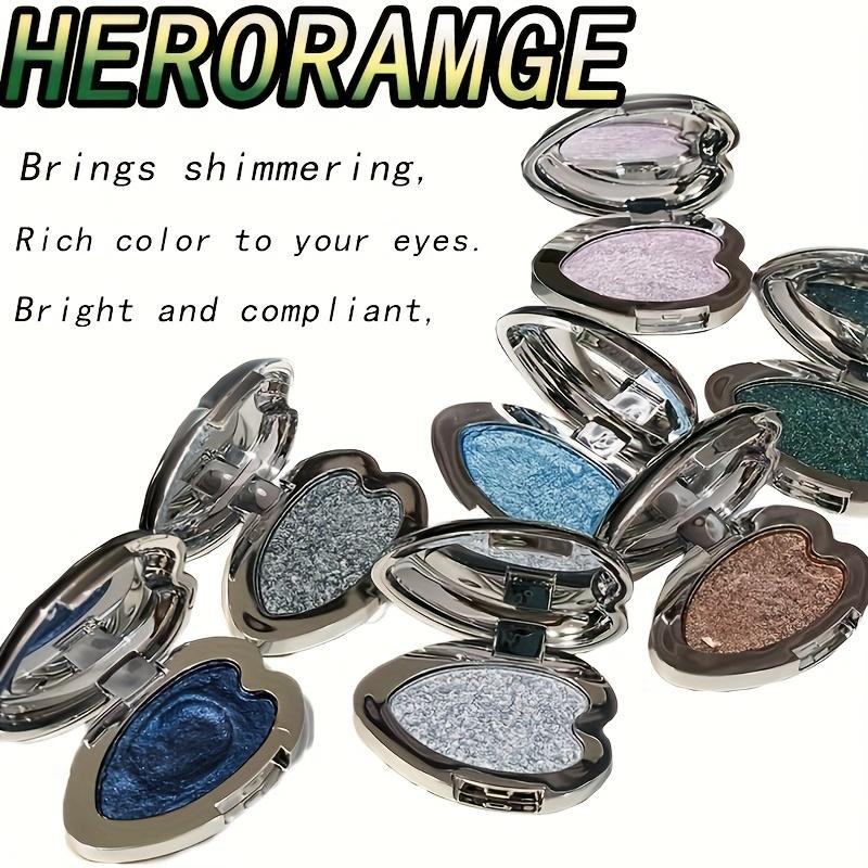 Herorange Heart-Shaped Highlighter Eyeshadow - Shimmer Glitter, Creamy Texture, Waterproof, Christmas Gift