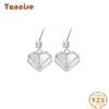 Танциз стерлингового серебра 925 пробы циркон серьги серьги-капли для женщин подарки на свадьбу