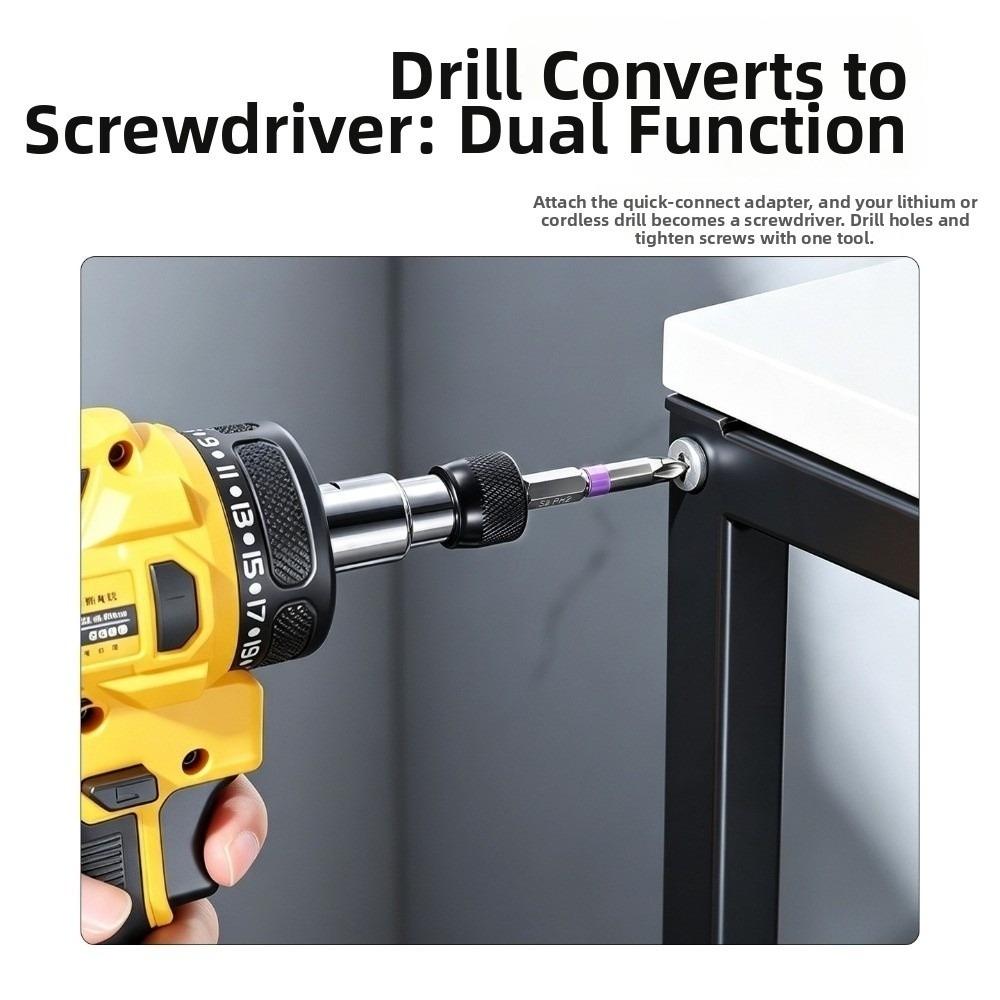 Quick Release Drill Chuck Adapter Self Locking Threaded Chuck Adapter Electric Drill Accessories